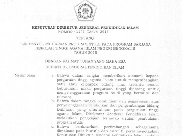 IZIN OPERASIONAL PRODI EKONOMI SYARIAH