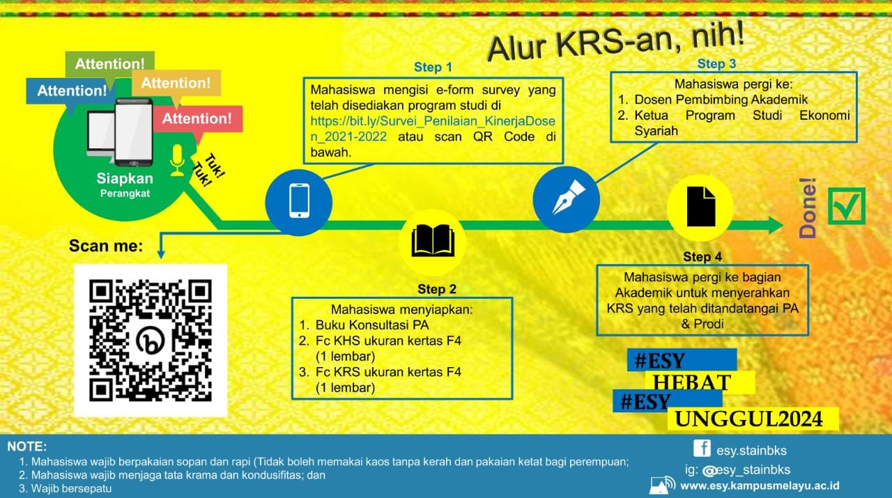 Pengumuman Heregistrasi KRS Program Studi Ekonomi Syariah